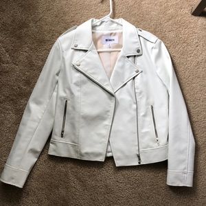 White faux leather jacket